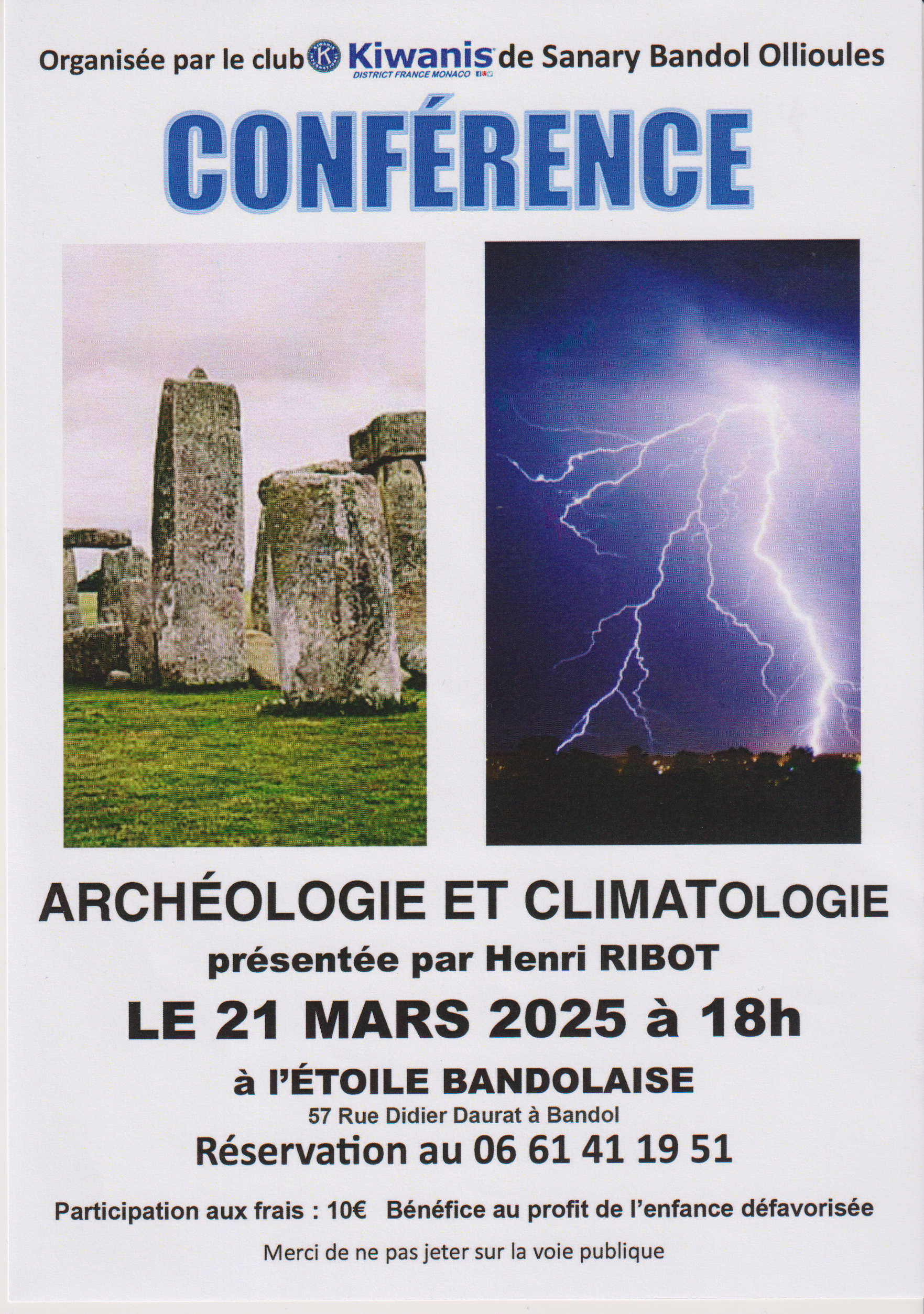 CONFÉRENCE D&rsquo;HENRI RIBOT